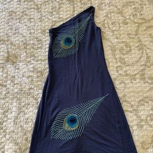 Organic cotton one shoulder dress